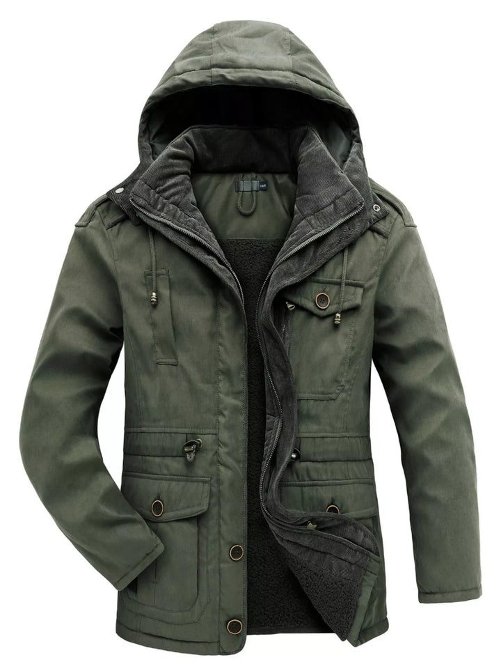 Mens Waterproof Hoodie Coat Warm Fit - BritishMode