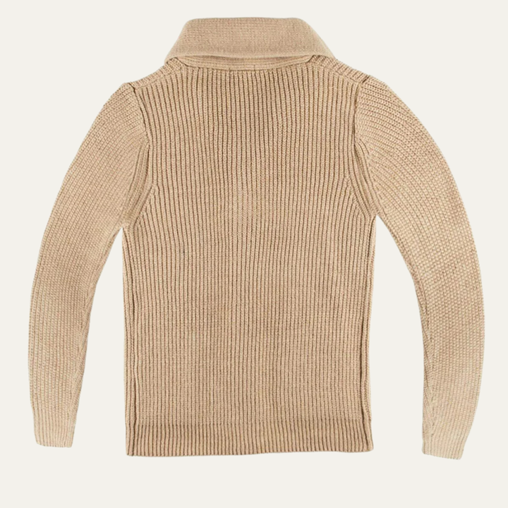 Mens Wool Knit Cardigan Thick Shawl Collar