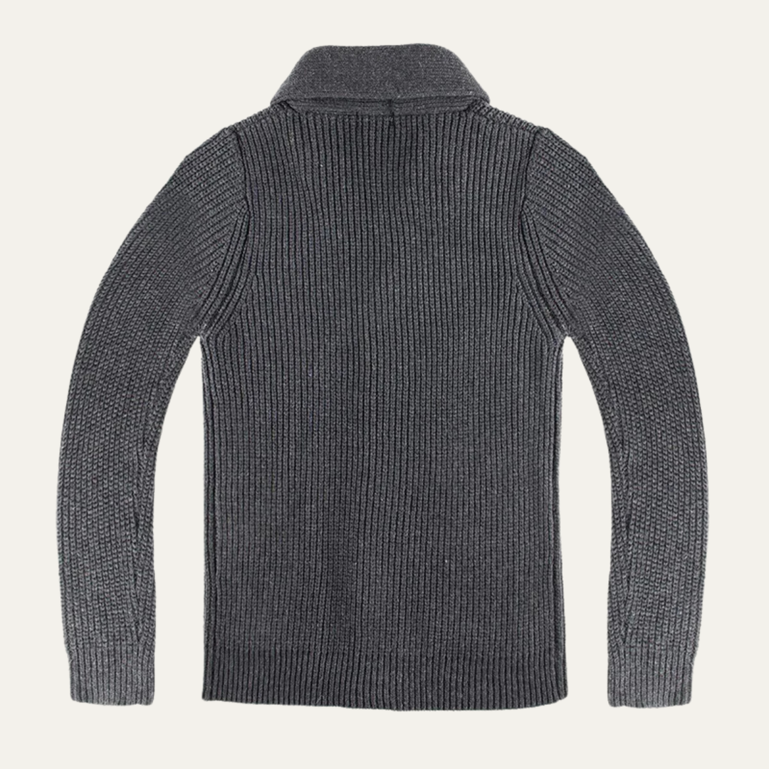 Mens Wool Knit Cardigan Thick Shawl Collar