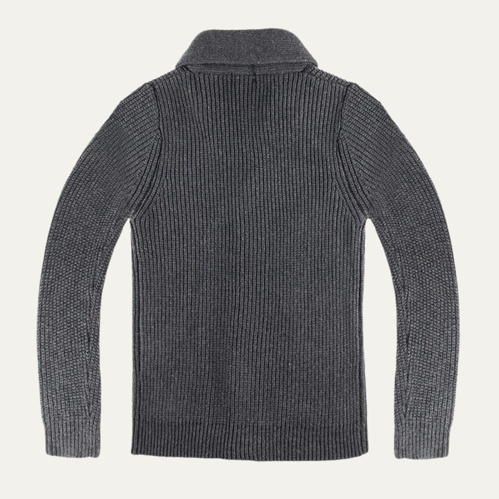 Mens Wool Knit Cardigan Thick Shawl Collar