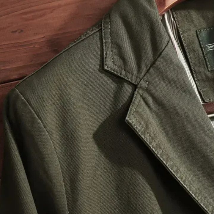 Mens Cotton Blazer Jacket Army Weight Classic Fit