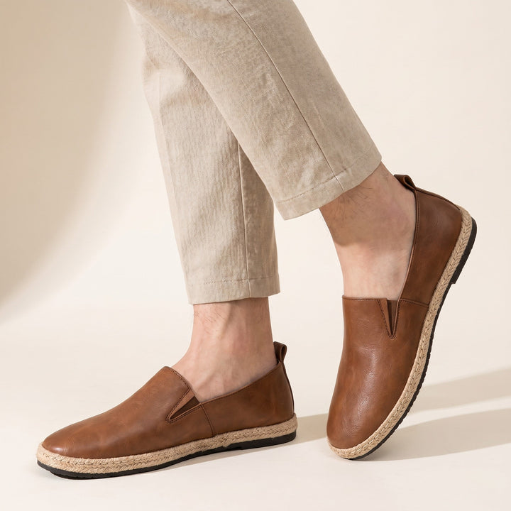 Mens Leather Driving Loafers Matte Finish - BritishMode