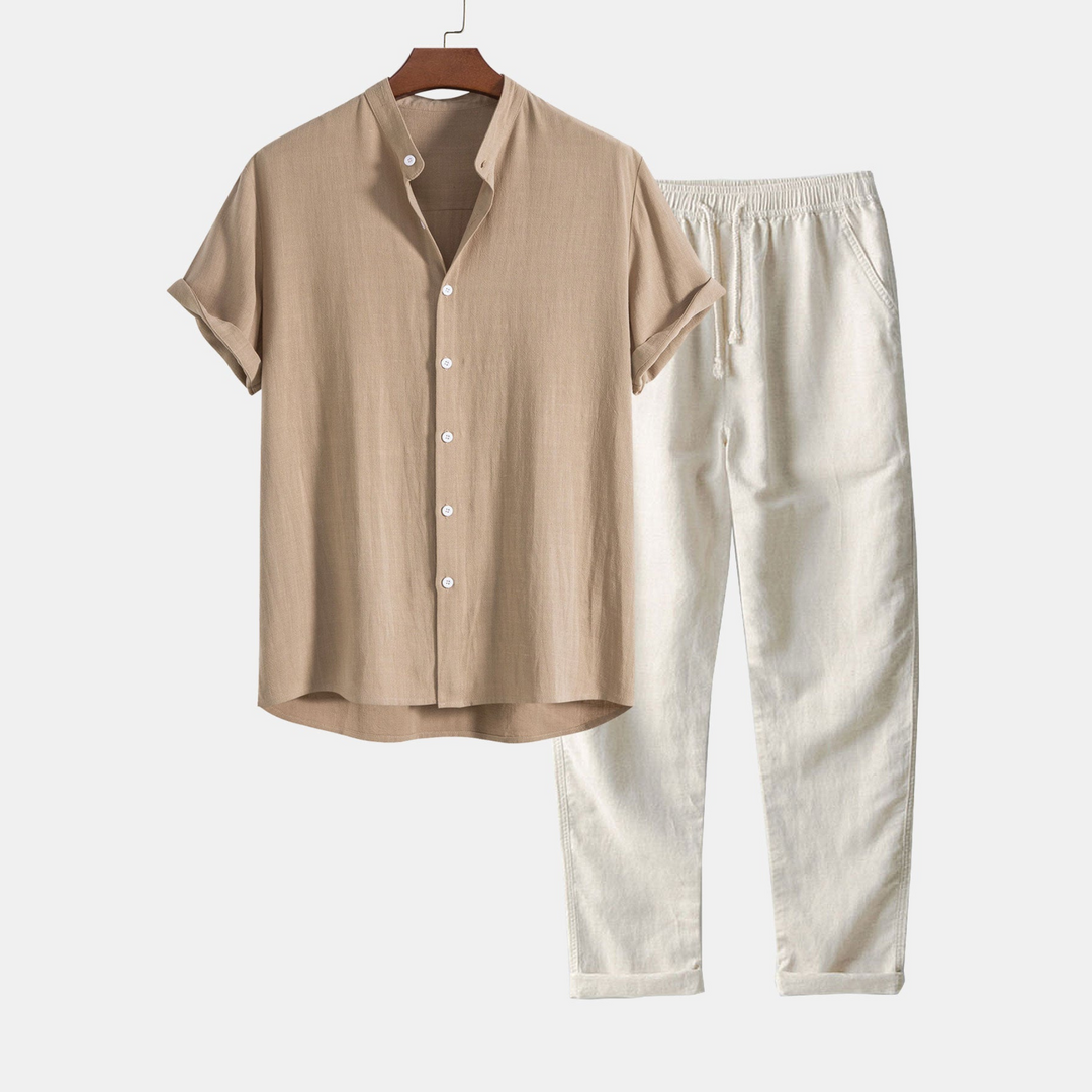 Mens Henley Top Cotton Classic Fit - BritishMode