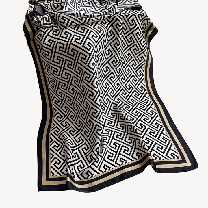 Womens Polyester Scarf Geometric Print Lightweight
