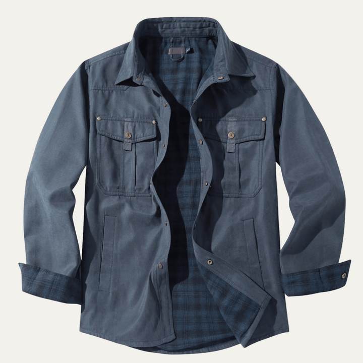Mens Shirt Jacket Flannel Relaxed Fit