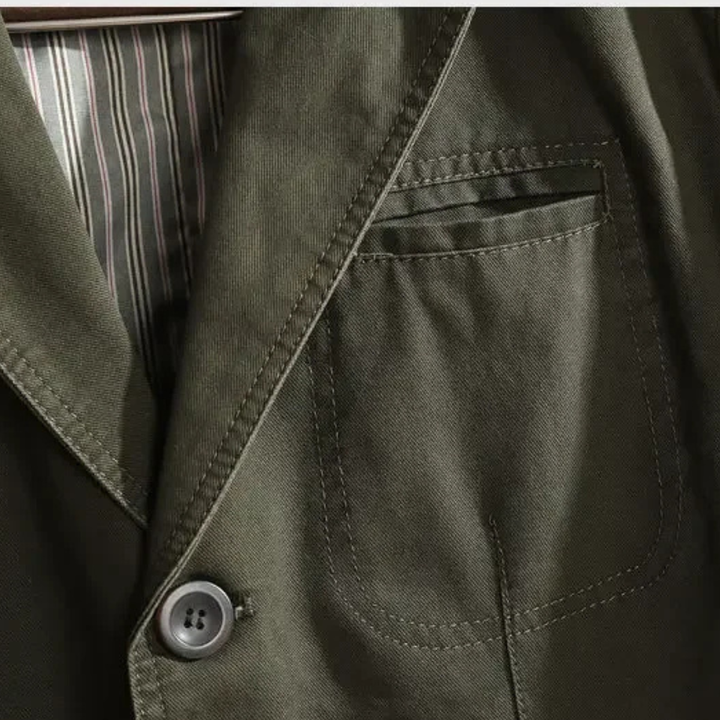 Mens Cotton Blazer Jacket Army Weight Classic Fit