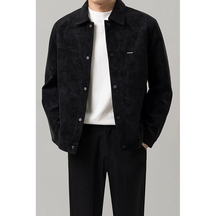 Mens Button-Down Shirt Jacket Classic Fit