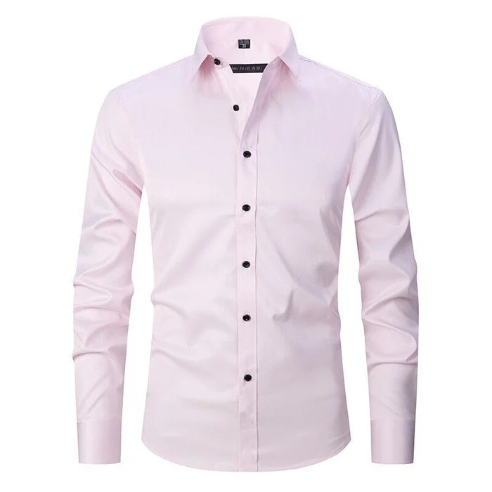 Mens Casual Button-Down Shirt Classic Fit Cotton