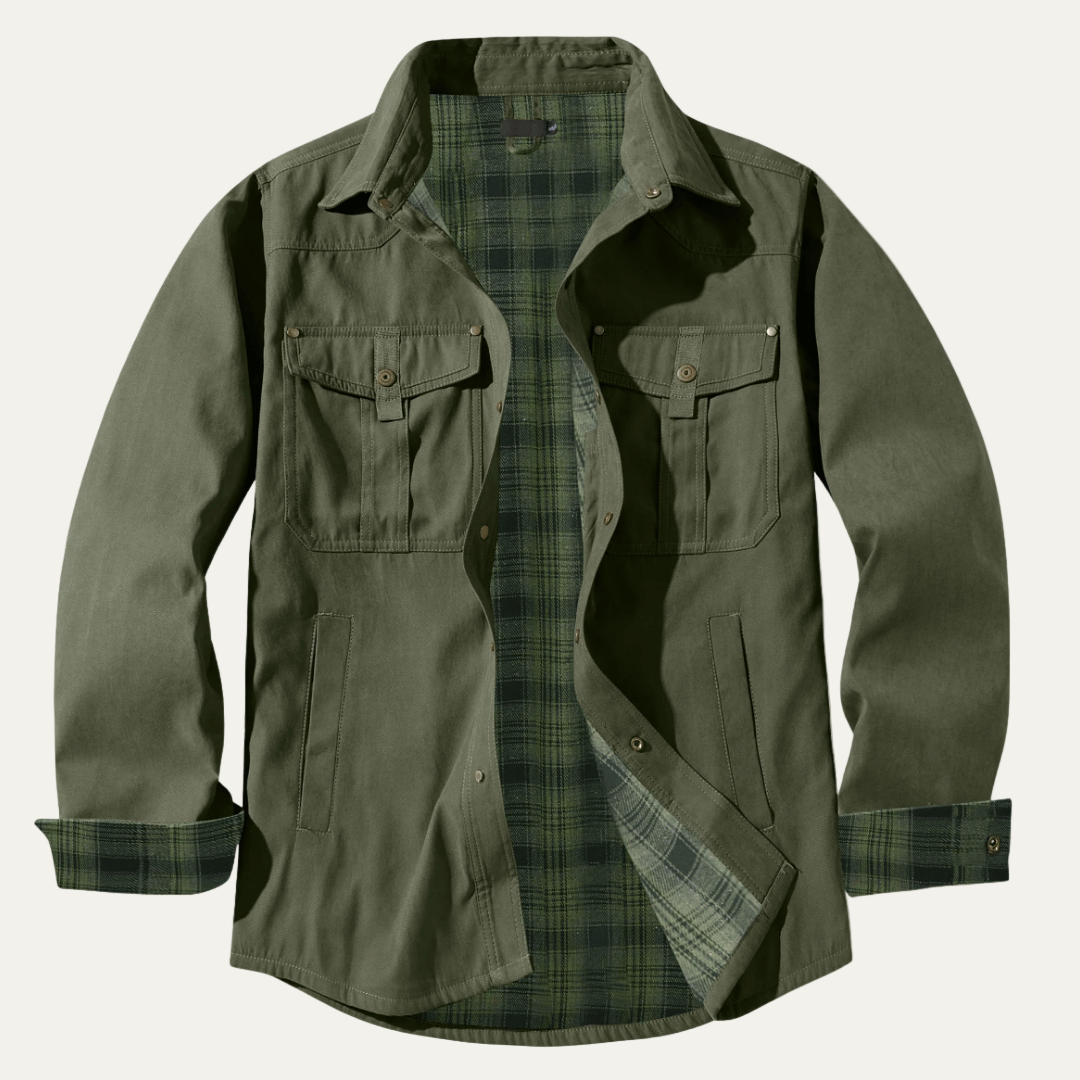 Mens Shirt Jacket Flannel Relaxed Fit