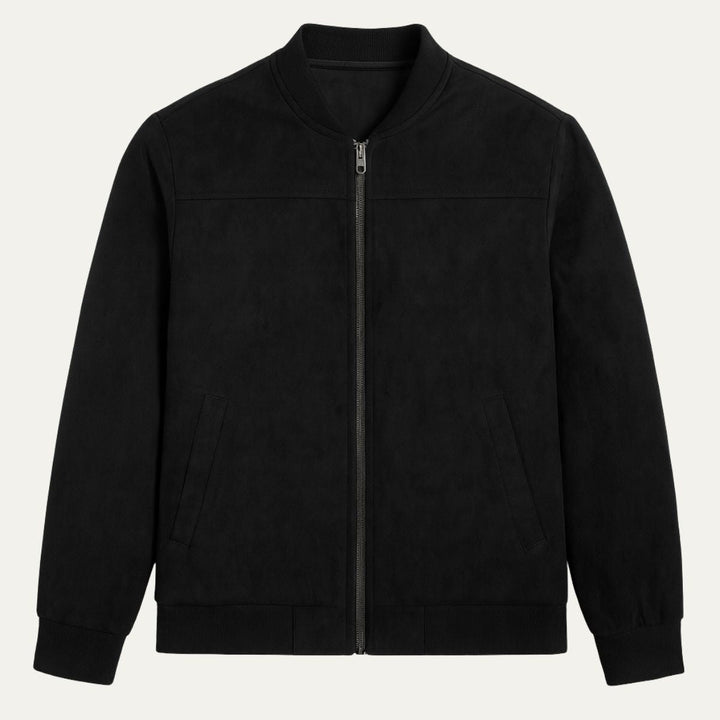 Mens Bomber Jacket Suede Look Casual Fit