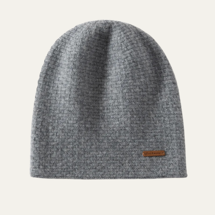 Unisex Ribbed Knit Cashmere Beanie Hat