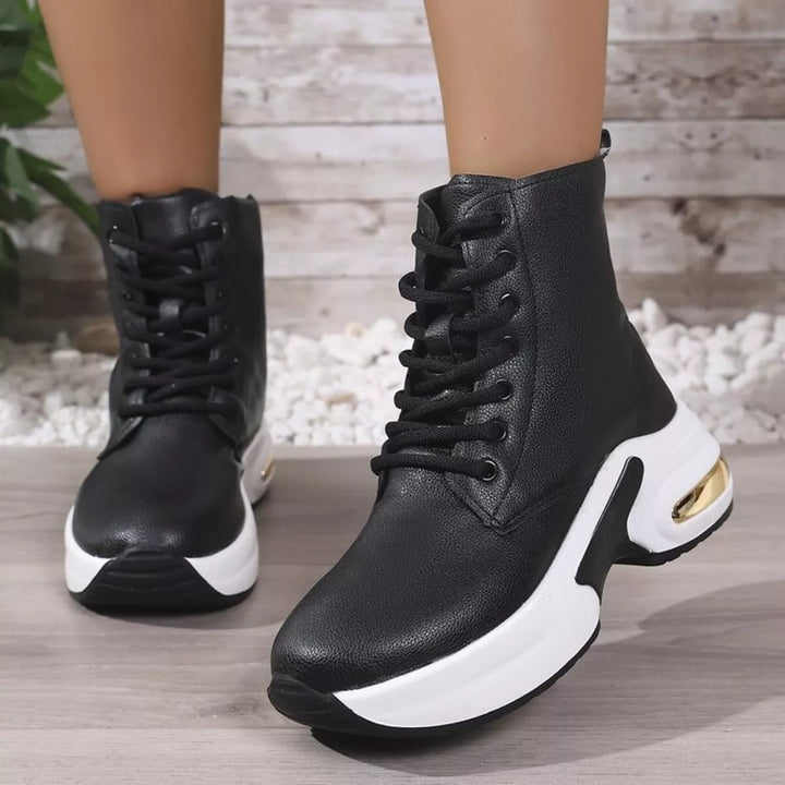 Womens Ankle Boots with Buckle High Heel