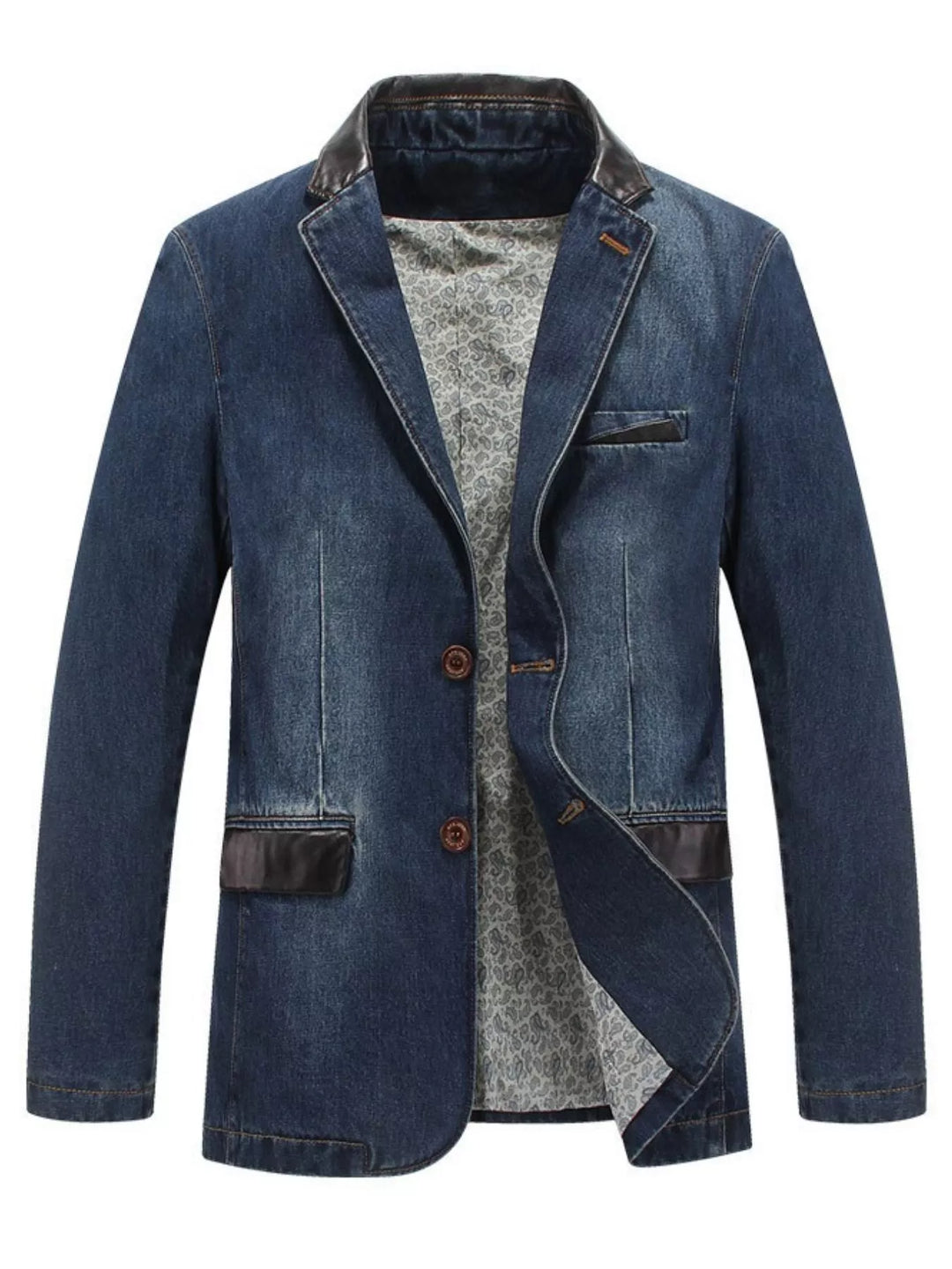 Mens Denim Jacket Relaxed Fit Large Size - BritishMode