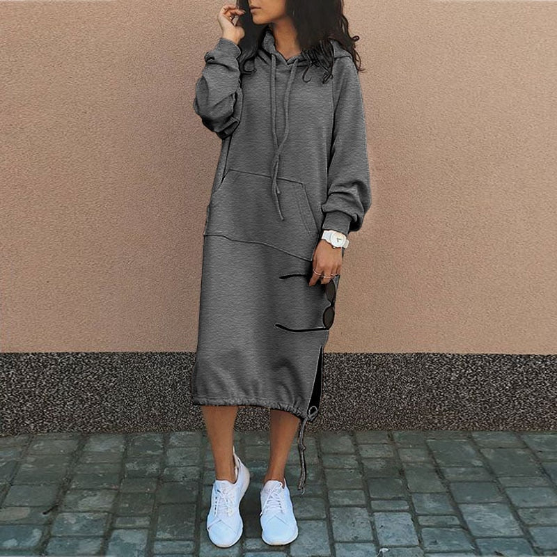 Womens Sweatshirt Dress Casual Relaxed Fit