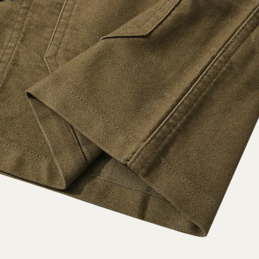 Mens Workwear Jacket Heavy Cotton Multi-Pocket Durable Fit