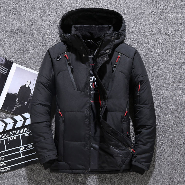 Mens Down Parka Jacket Waterproof Warm Hooded Outdoor
