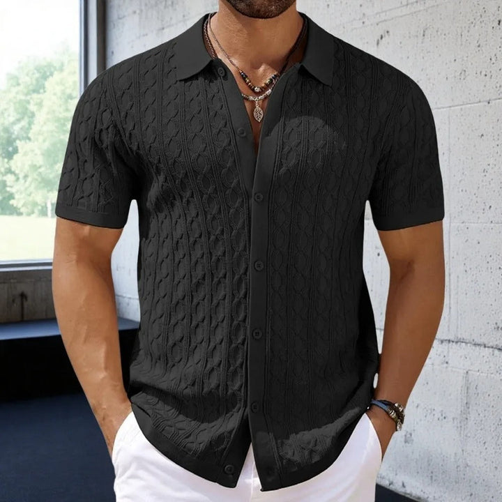 Mens Short Sleeve Knit Shirt Classic Fit