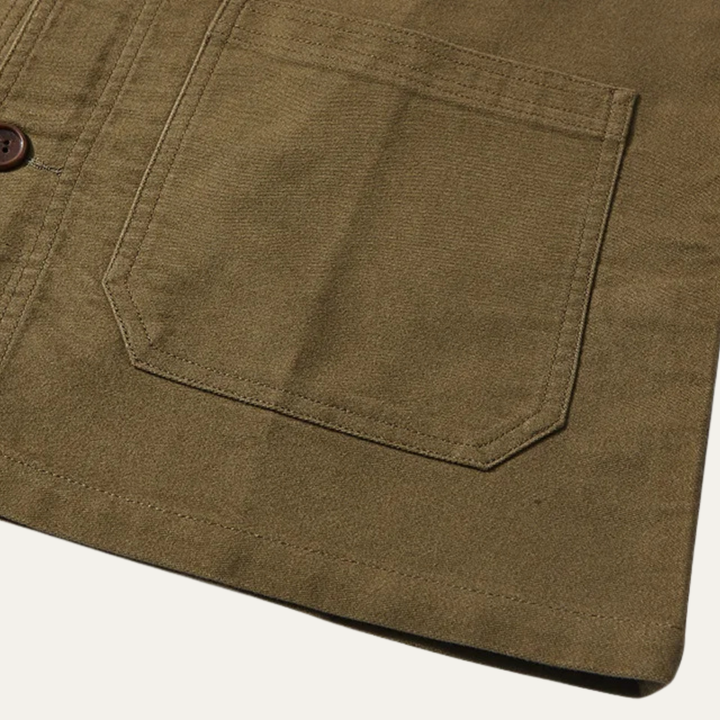 Mens Workwear Jacket Heavy Cotton Multi-Pocket Durable Fit