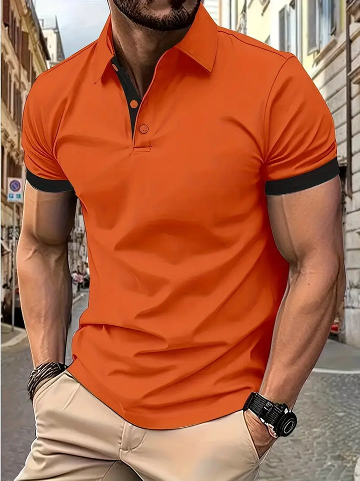 Mens Casual Shirt Colorblock Pattern Regular Fit
