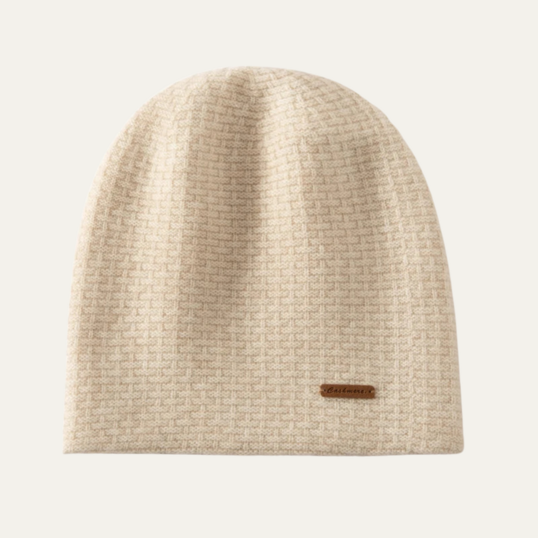 Unisex Ribbed Knit Cashmere Beanie Hat