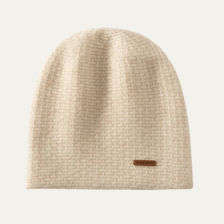 Unisex Ribbed Knit Cashmere Beanie Hat