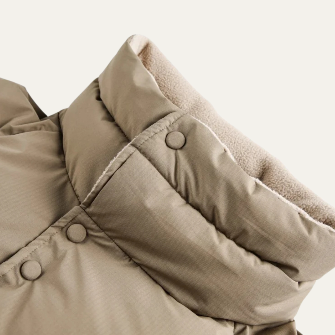 Mens Winter Puffer Jacket with Stand Collar Warm