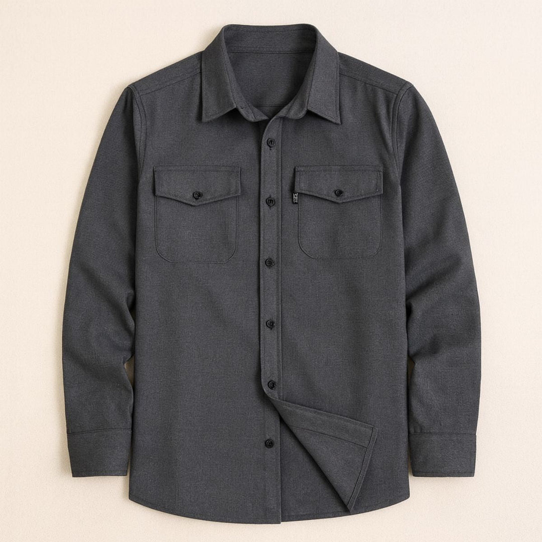 Mens Casual Overshirt Shirt Jacket Relaxed Fit