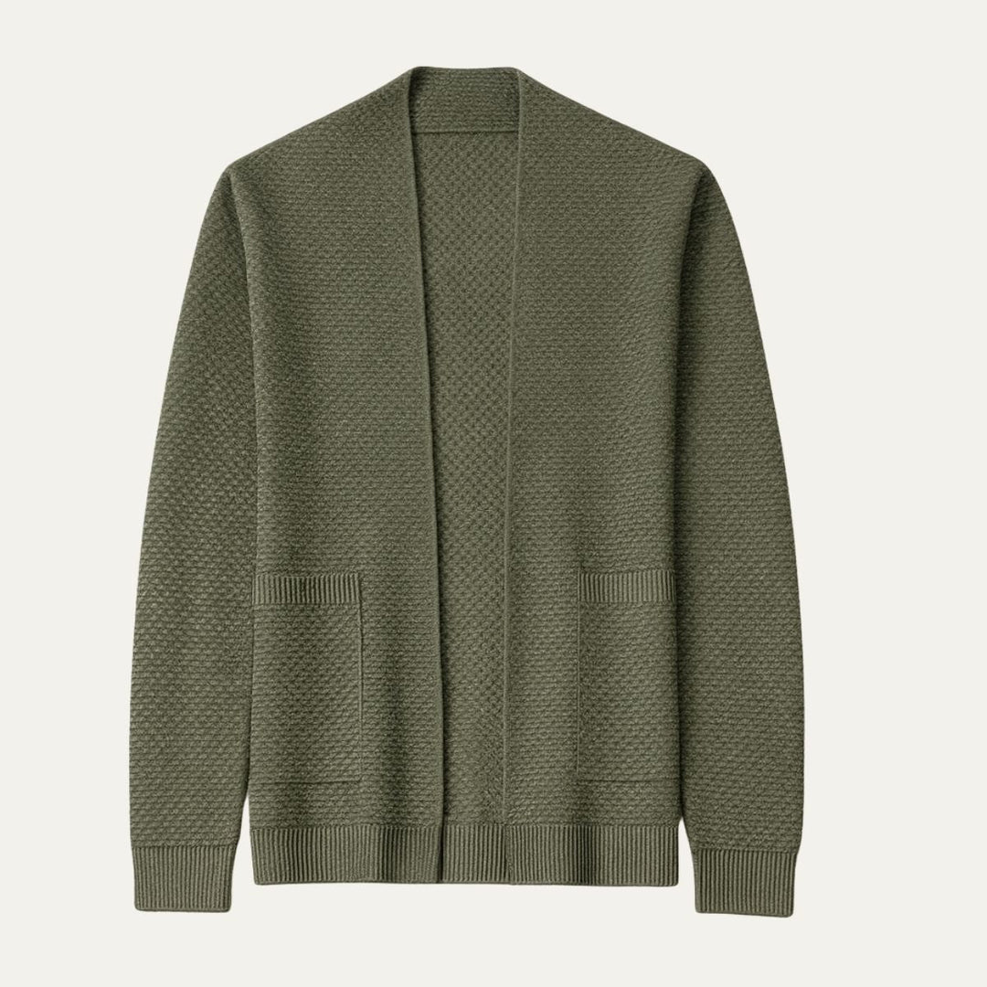 Mens Knit Cardigan Open Front Casual Fit