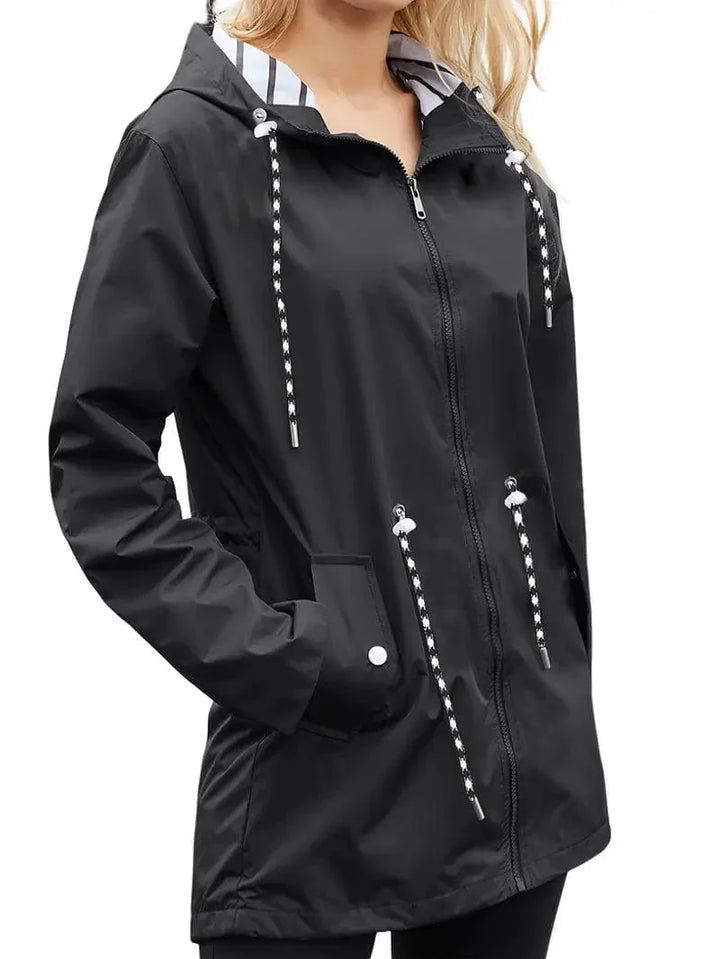 Womens Waterproof Rain Jacket Classic Fit Winter Coat - BritishMode