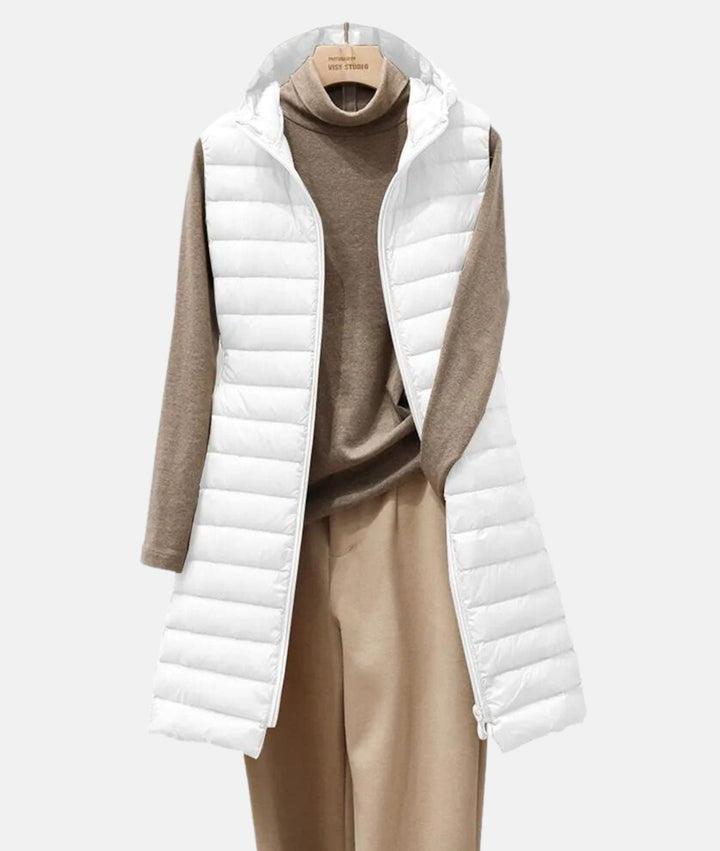 Womens Sleeveless Winter Coat Classic Fit