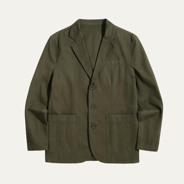 Mens Cotton Blazer Jacket Army Weight Classic Fit - BritishMode