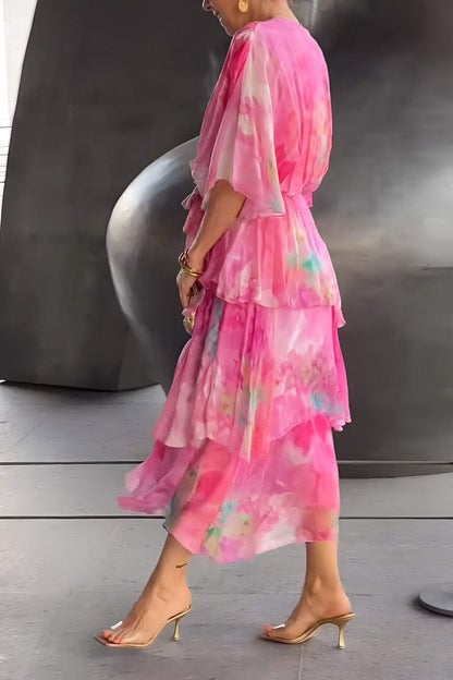 Womens Floral Dress with Lightweight Fabric Relaxed Fit