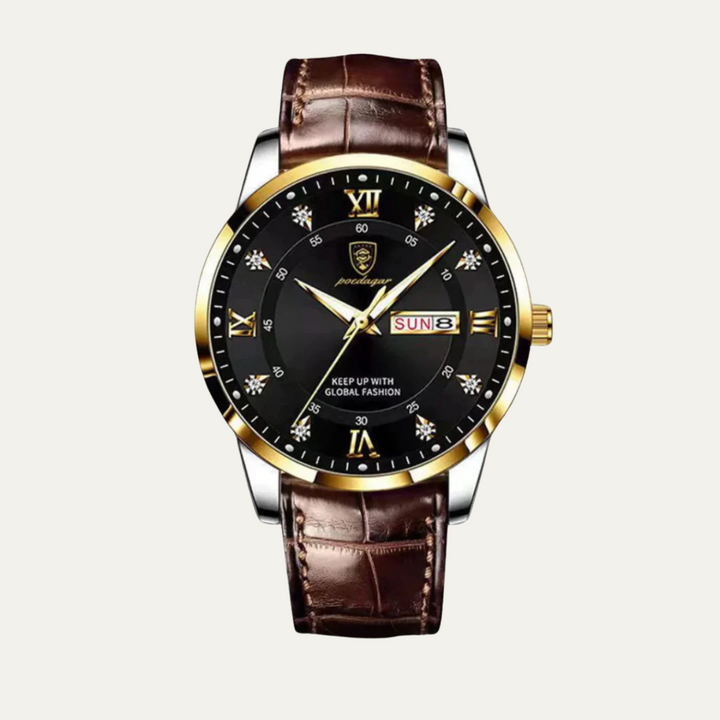 Mens Classic Watch with Leather Strap Style - BritishMode