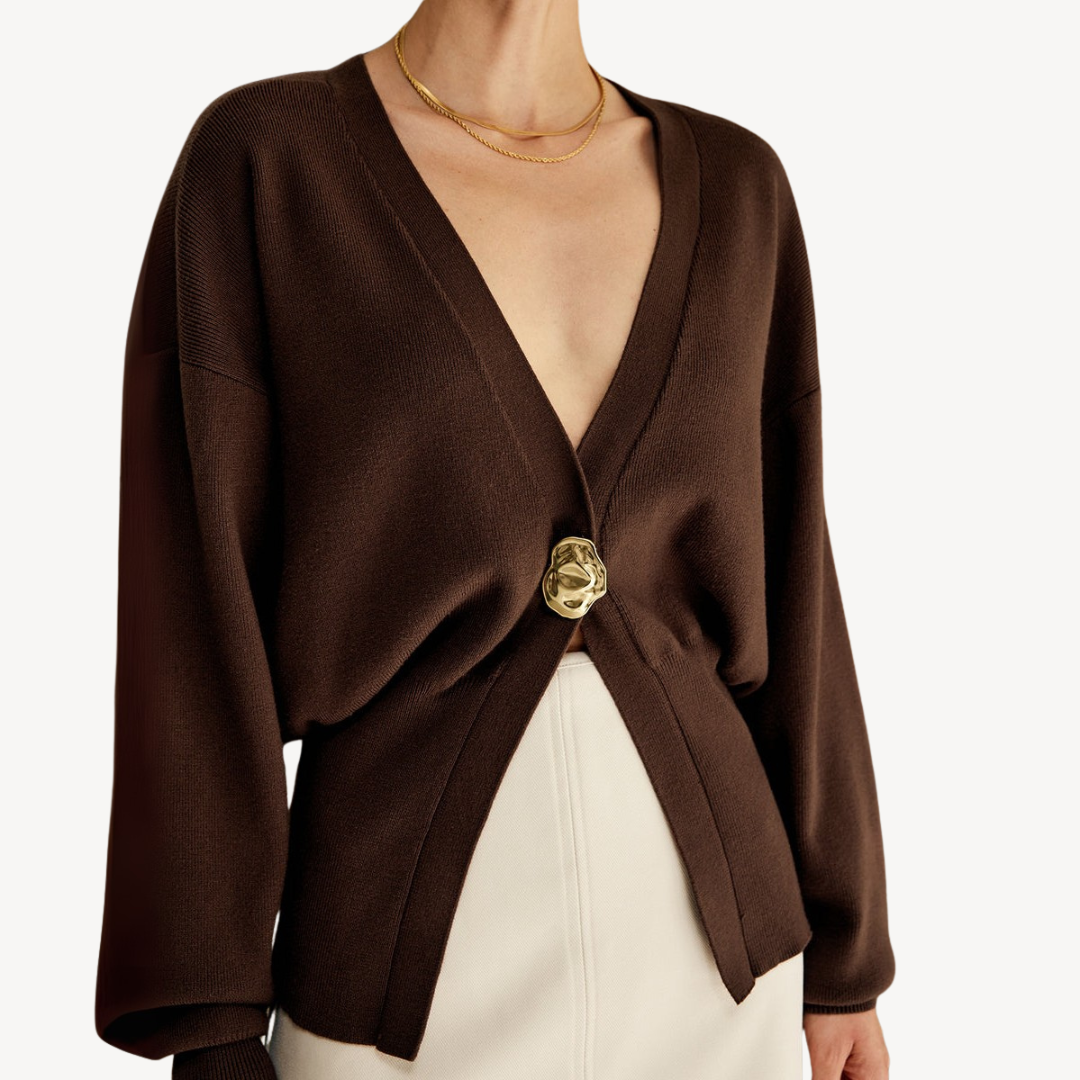 Womens Knit Cardigan Sweater V-Neck