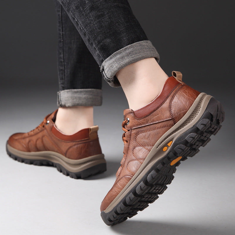 Mens Orthopedic Leather Shoes Comfortable Fit - BritishMode