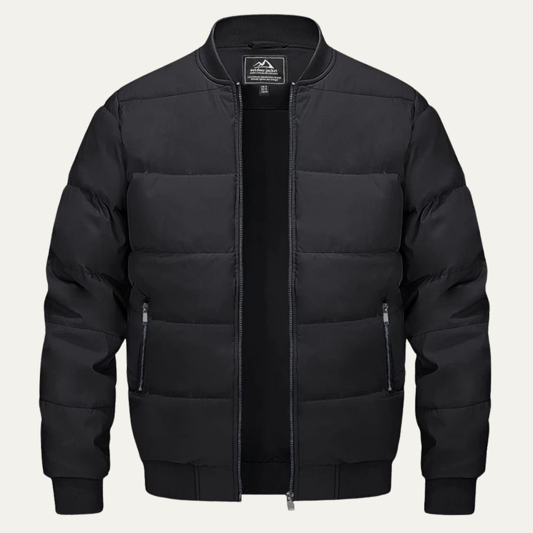 Mens Quilted Puffer Jacket Insulated Winter Warm - BritishMode