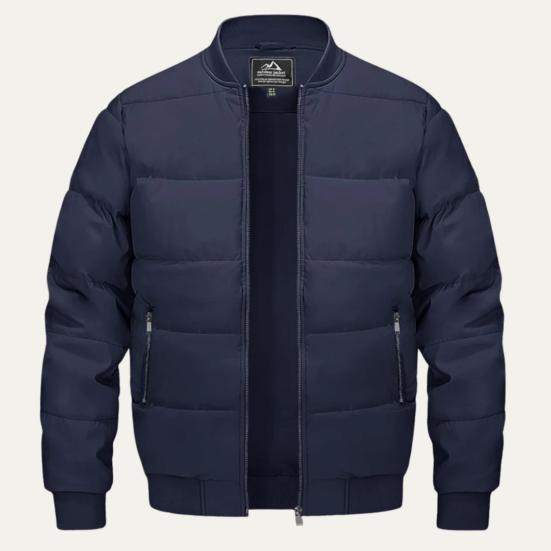 Mens Quilted Puffer Jacket Insulated Winter Warm