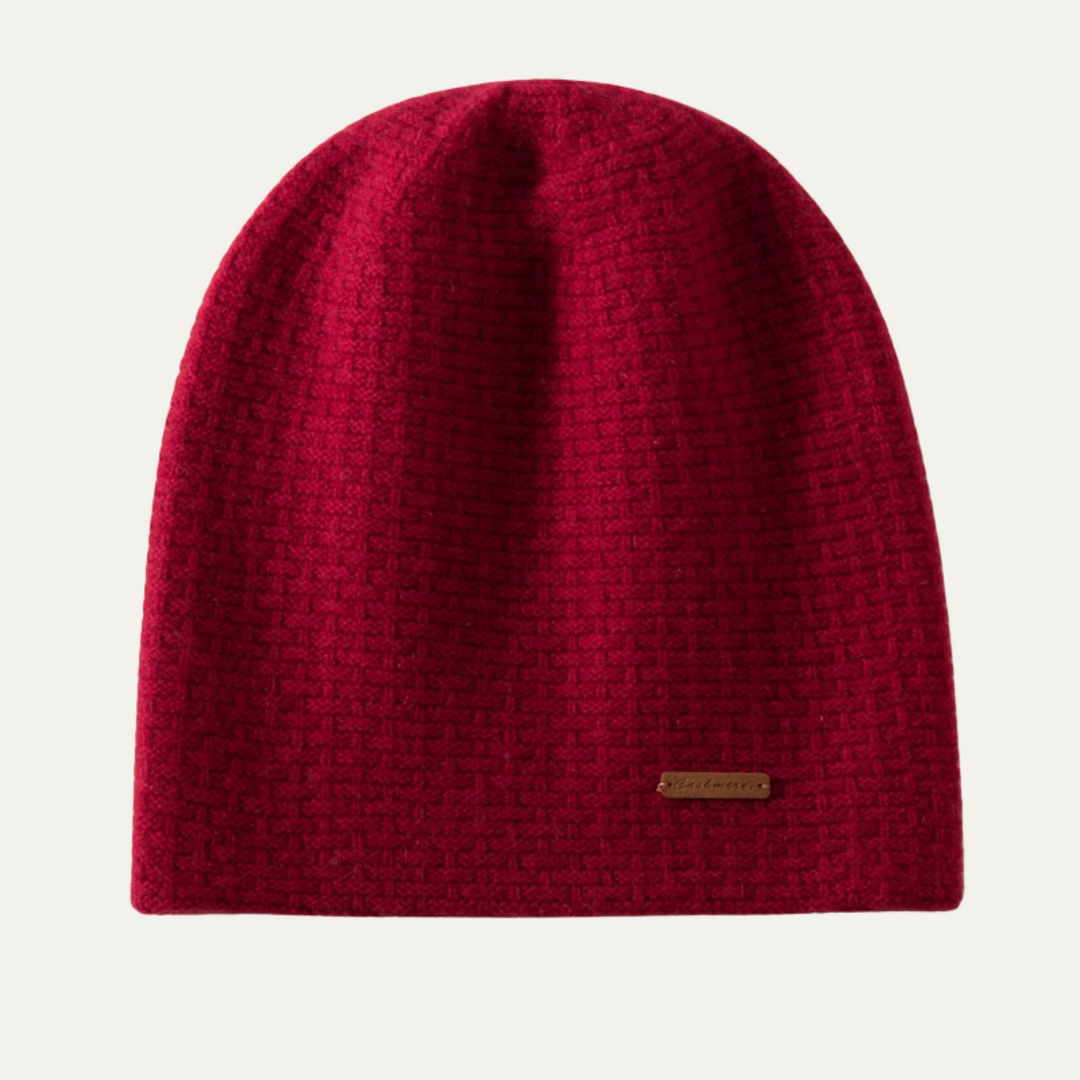 Unisex Ribbed Knit Cashmere Beanie Hat