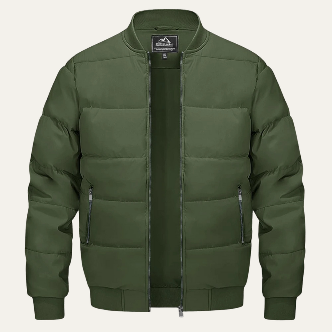 Mens Quilted Puffer Jacket Insulated Winter Warm