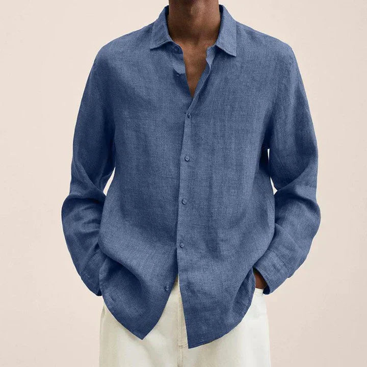 Mens Linen Shirt Lightweight Versatile Fit
