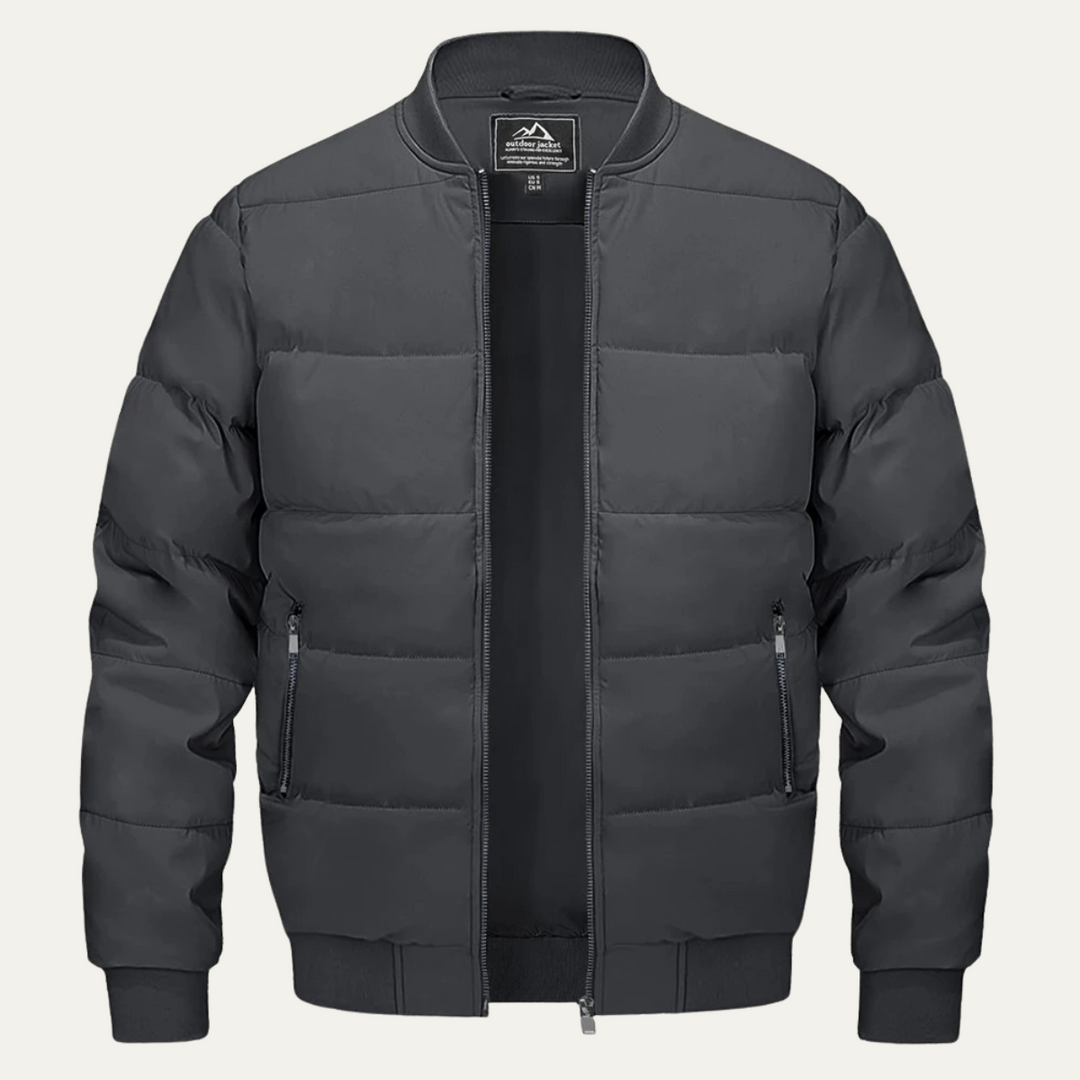 Mens Quilted Puffer Jacket Insulated Winter Warm