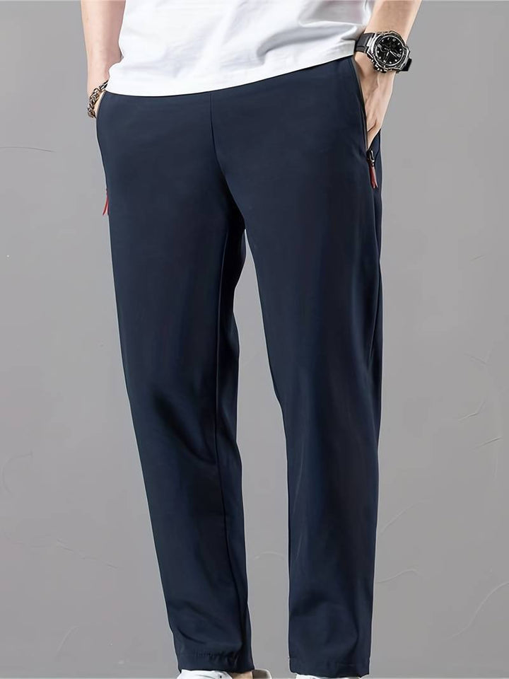 Mens Casual Trousers Lightweight Relaxed Fit