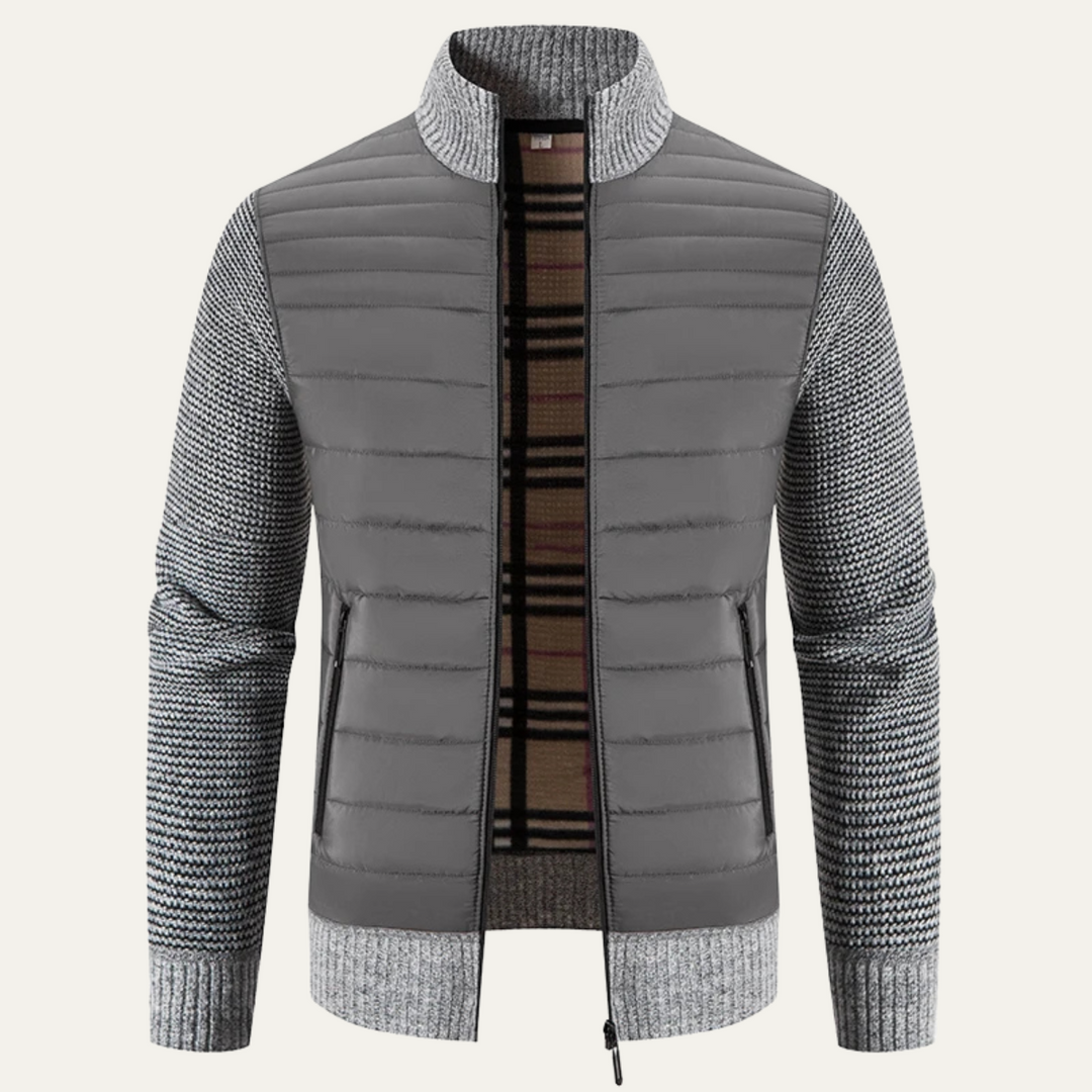Mens Knit Fleece Jacket Warm Winter Fit