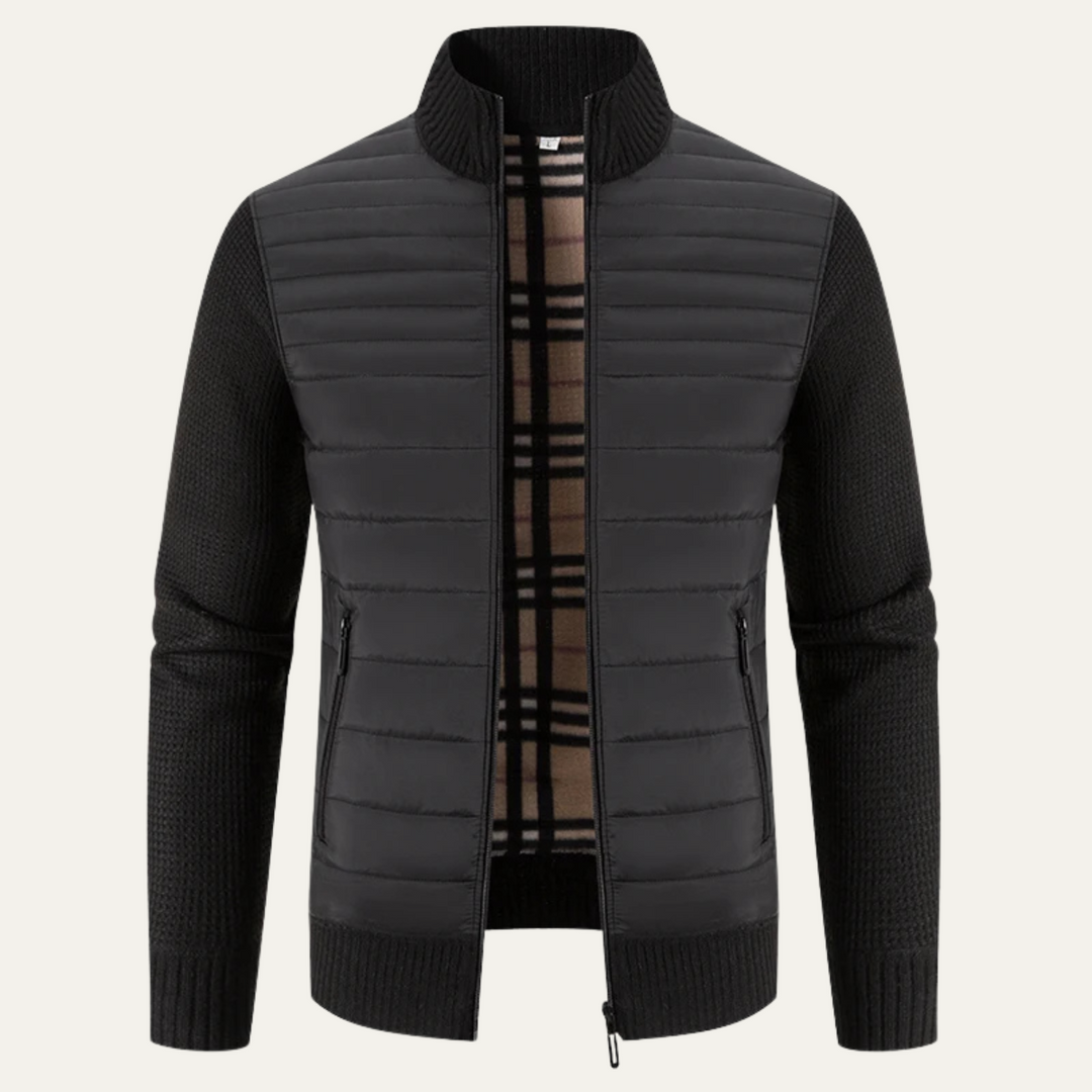 Mens Knit Fleece Jacket Warm Winter Fit