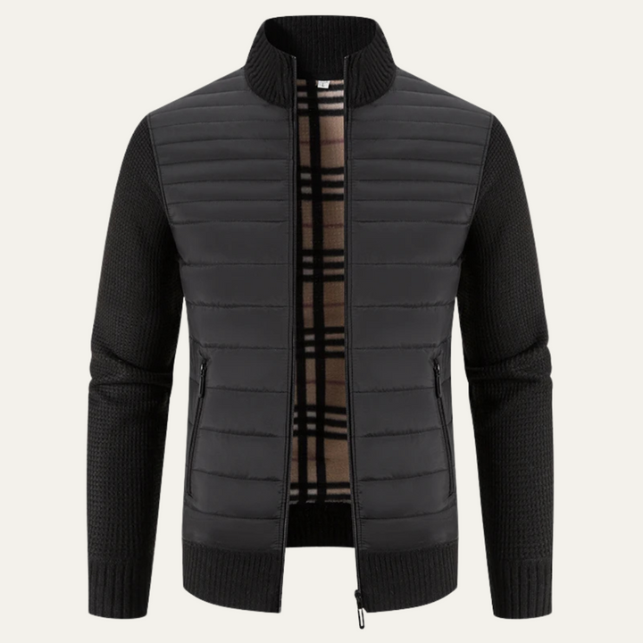 Mens Knit Fleece Jacket Warm Winter Fit