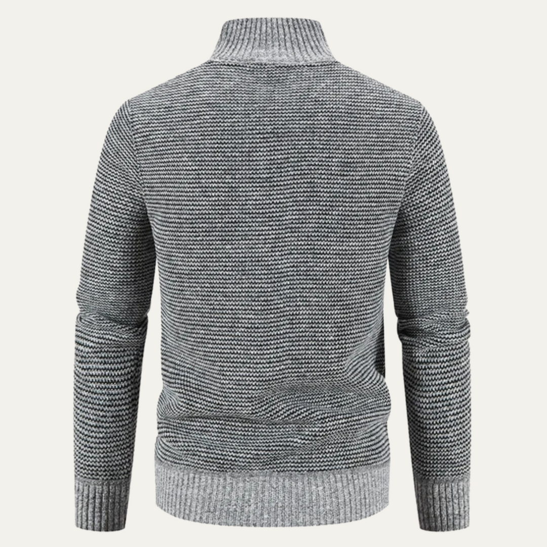 Mens Knit Fleece Jacket Warm Winter Fit