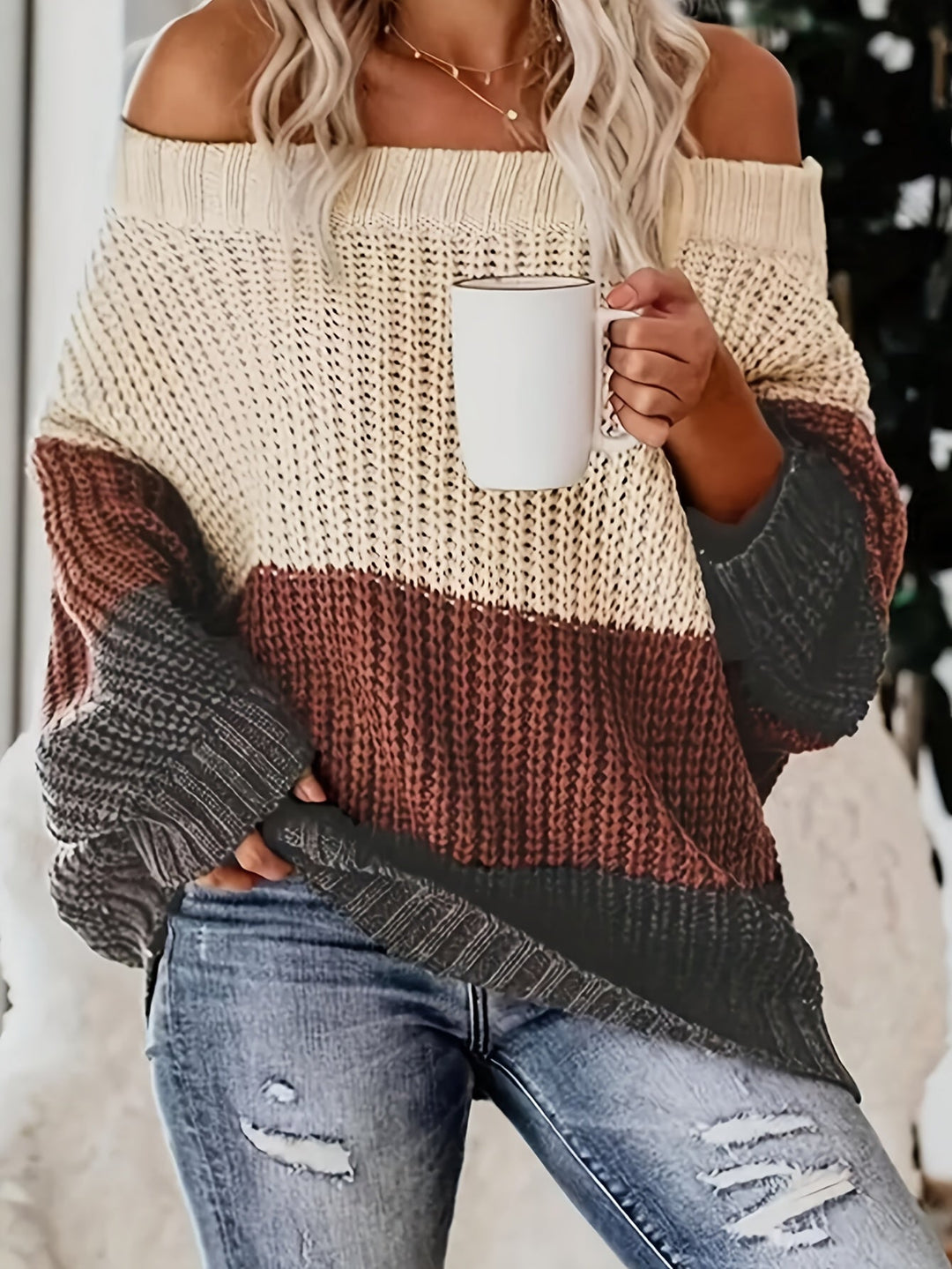 Womens Sweater Comfortable Knit Relaxed Fit - BritishMode