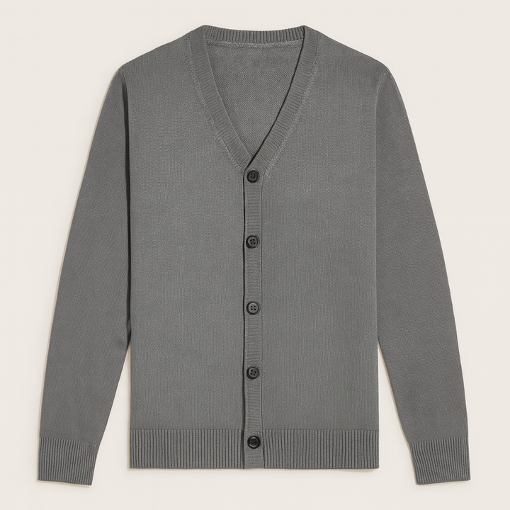 Mens Lightweight V-Neck Cardigan Button Front - BritishMode