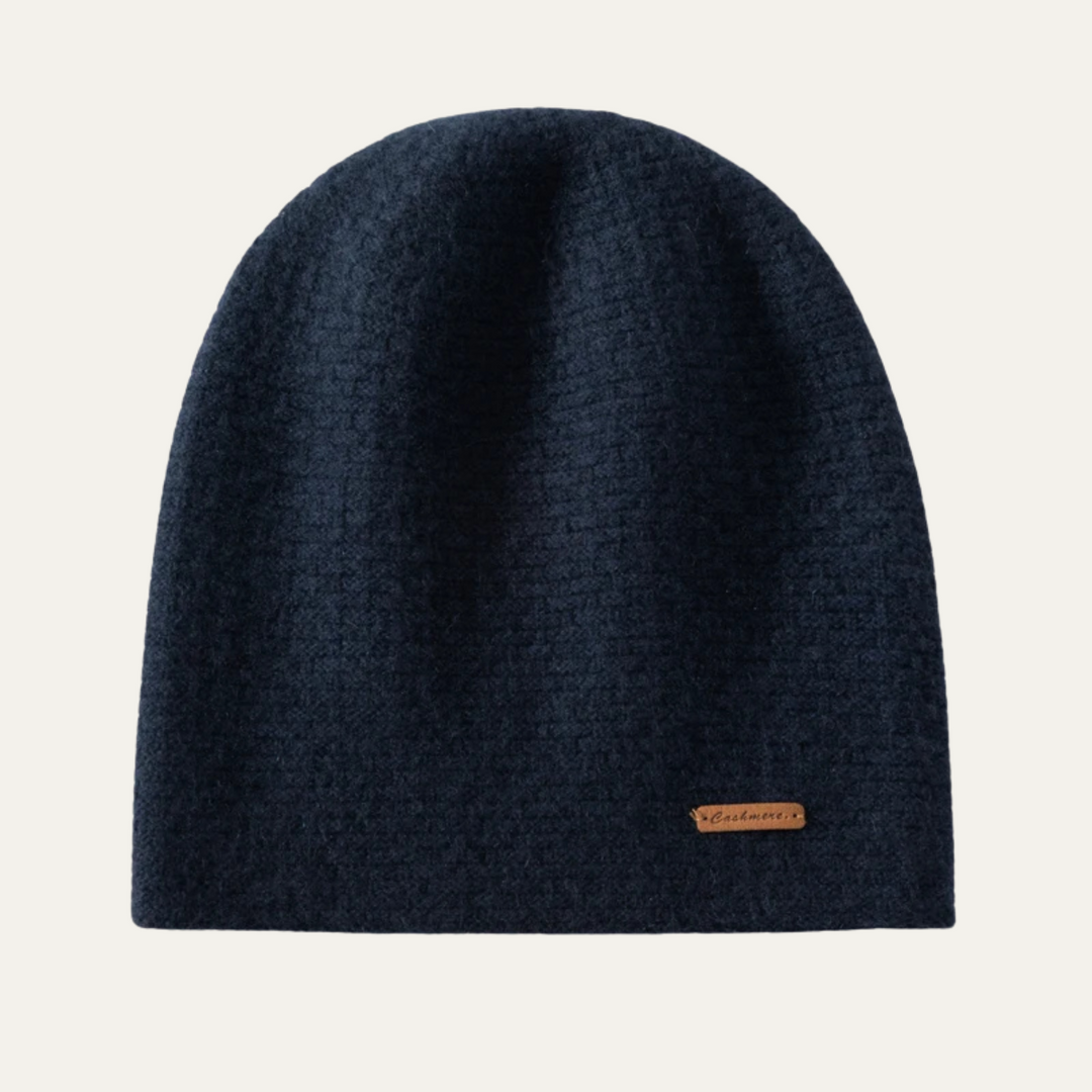 Unisex Ribbed Knit Cashmere Beanie Hat