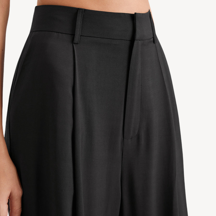 Womens Wide Leg Pants Polyester Pleated